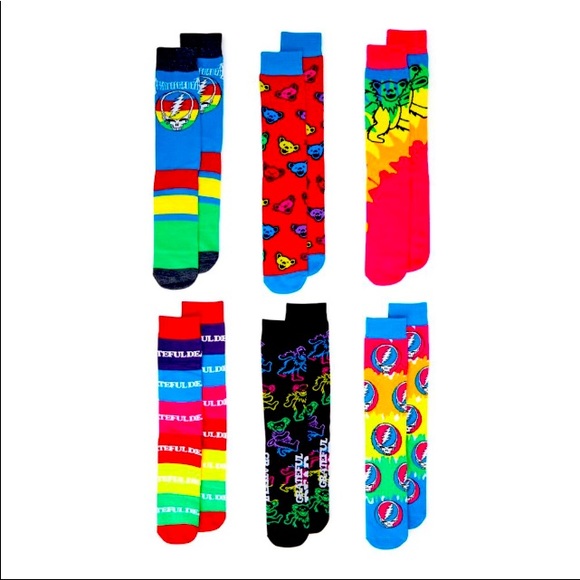 Grateful Dead Other - 🧦 Grateful Dead Crew Socks Six (6)** different Pair Total